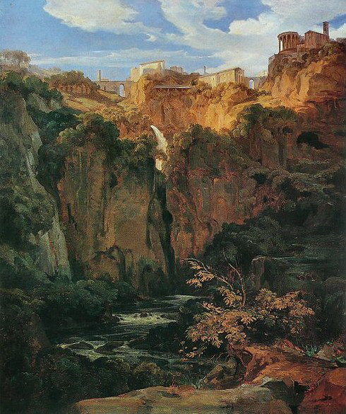 Tivoli, les cascades et le temple de Vesta